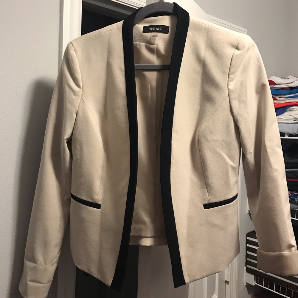 Nine West Beige and Black Blazer